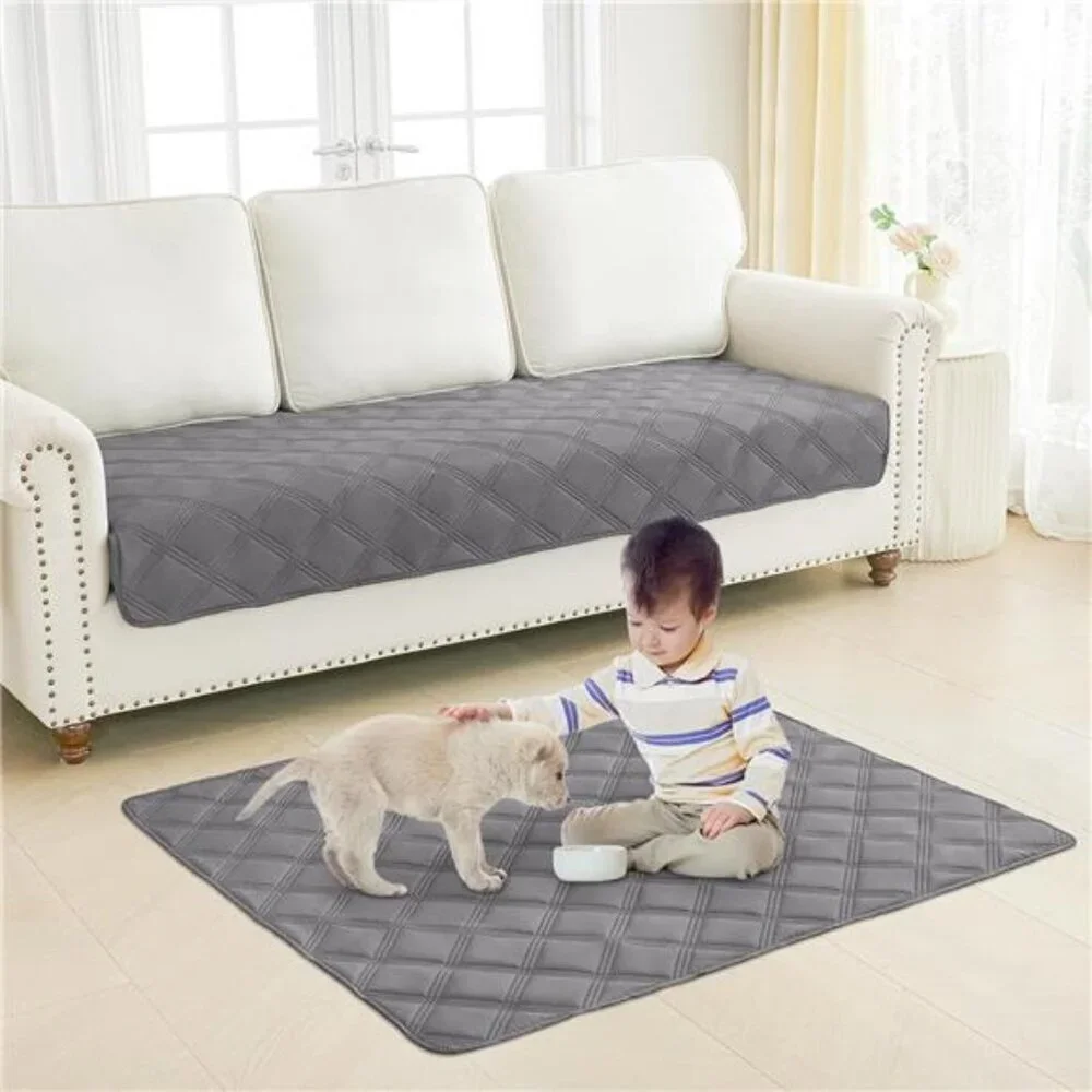 Waterproof Dog Bed Cover Blanket 52x82 Soft Reversible Pet Blanket Gray Comfy NW - Picture 7 of 7